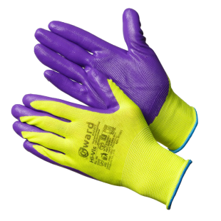 Перчатки Gward Hi-Vis нейлоновые с нитриловым покрытием, N1001